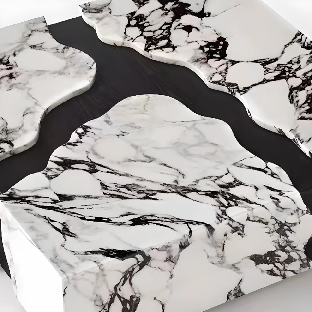 Elegant Square Faux Marble Accent Table for Foyer Image - 10 | homeyfad