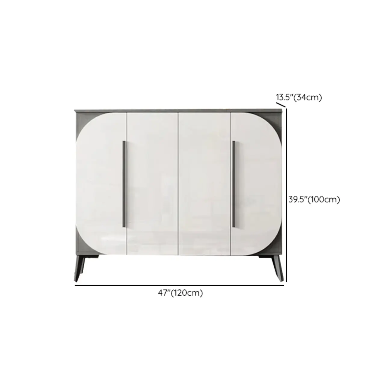 Trendy Gray-White Wooden Shoe Cabinet with Display Top Image - 19 | homeyfad