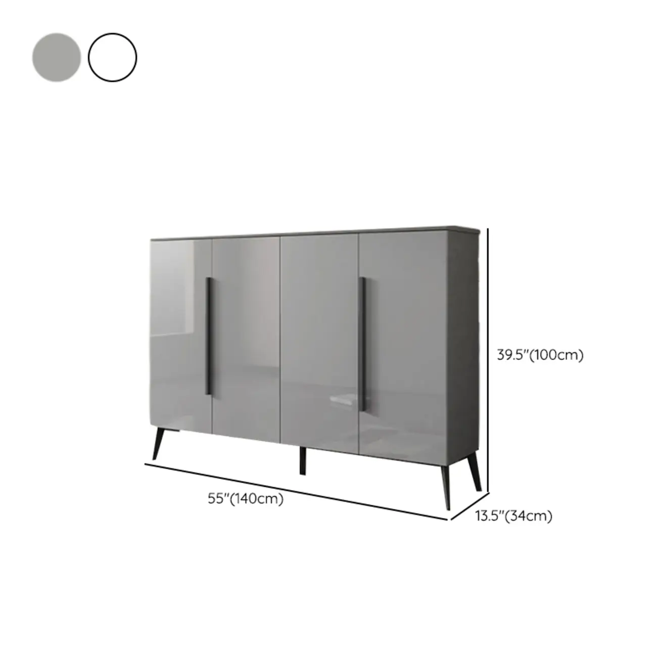 Trendy Gray-White Wooden Shoe Cabinet with Display Top Image - 22 | homeyfad