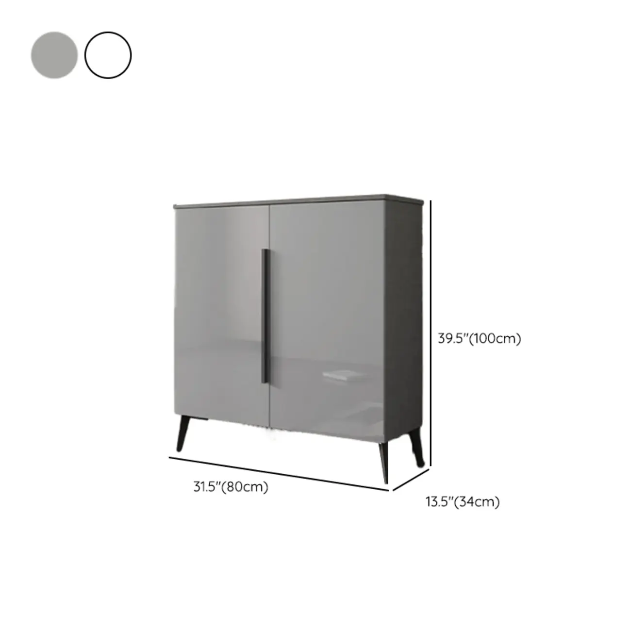 Trendy Gray-White Wooden Shoe Cabinet with Display Top Image - 24 | homeyfad