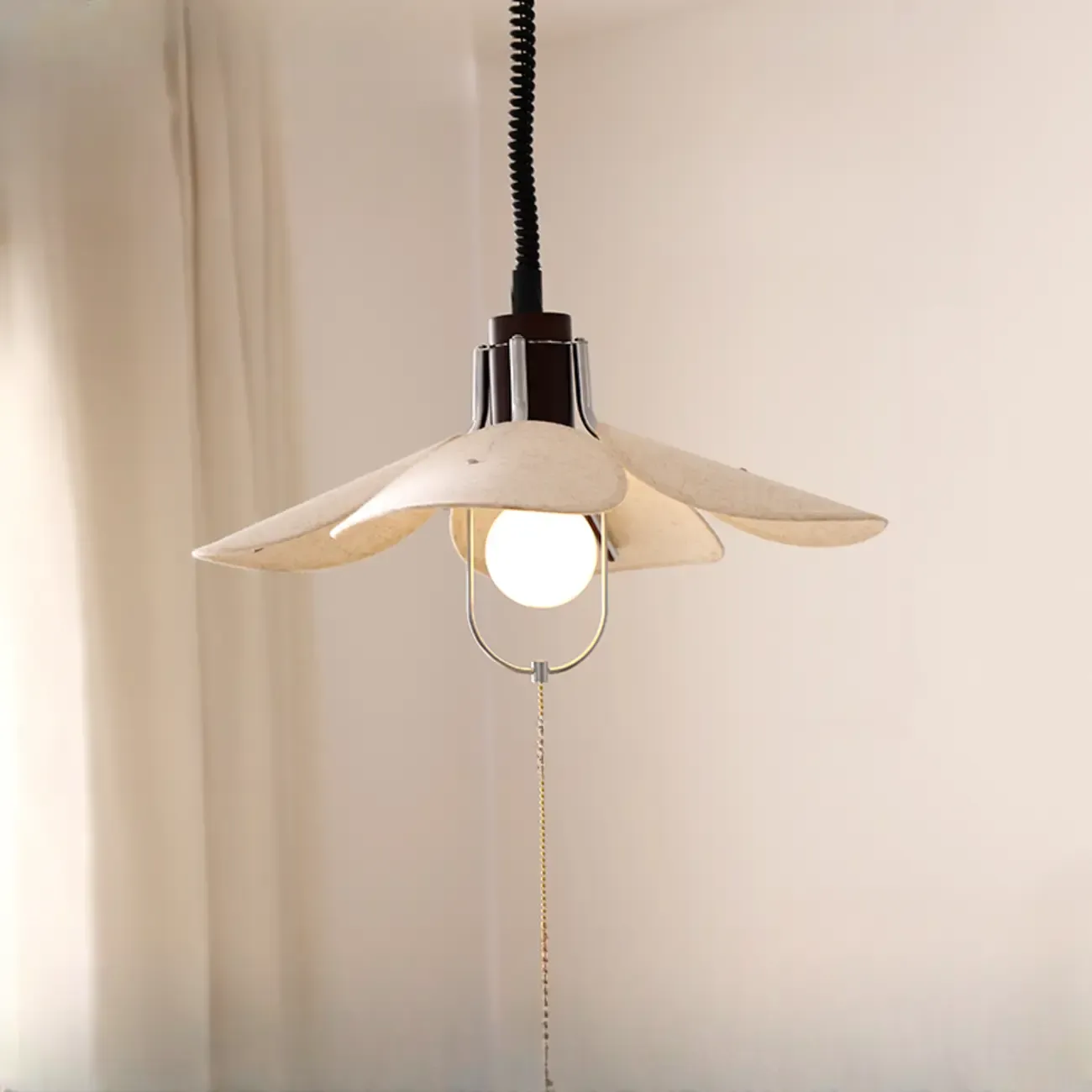 Rustic Unique Petal Shape Pendant Light Adjustable for Kitchen Image - 4