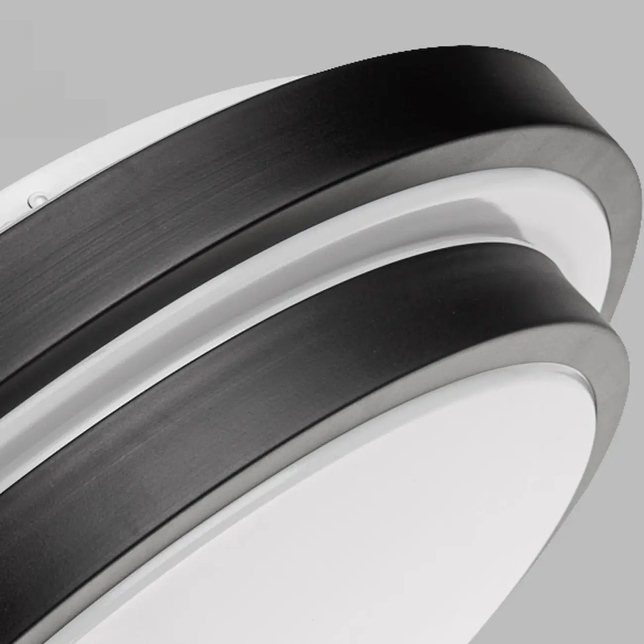 Industrial Black Round Warm LED Flush Mount Ceiling Light | homeyfad