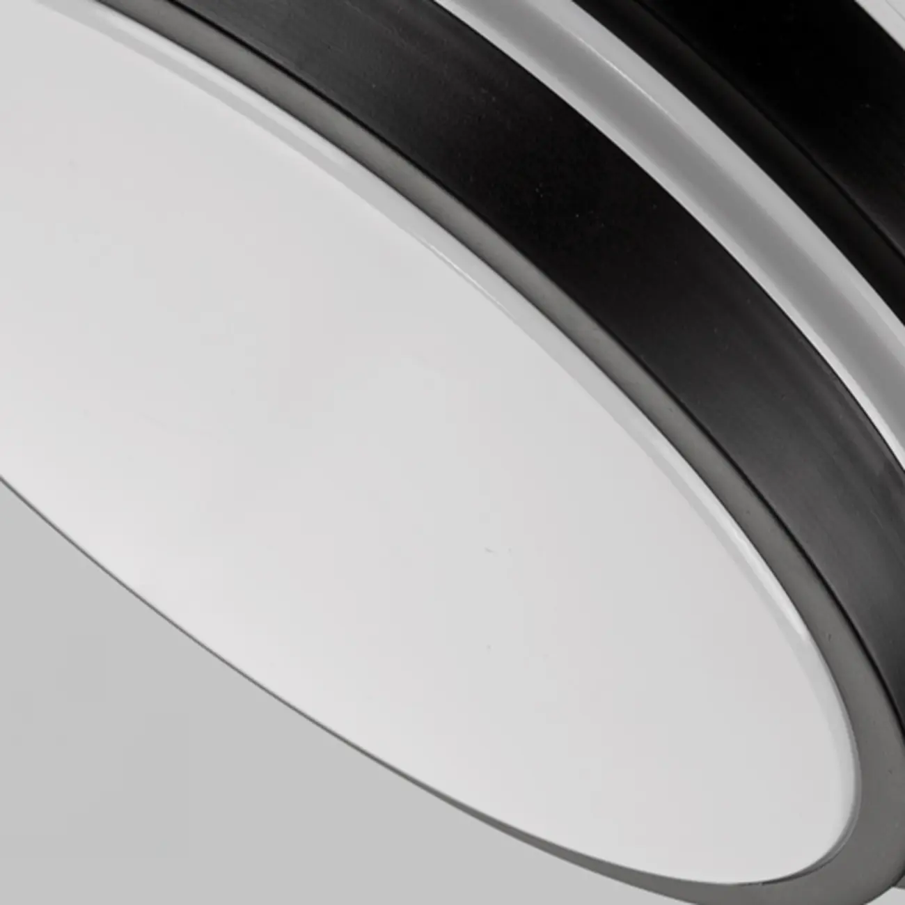 Industrial Black Round Warm LED Flush Mount Ceiling Light | homeyfad