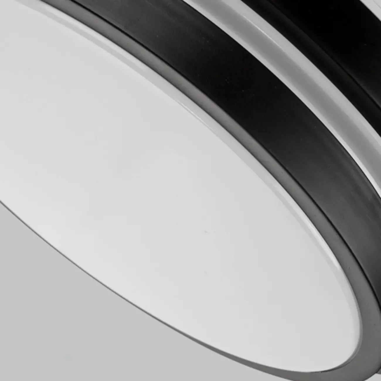 Industrial Black Round Warm LED Flush Mount Ceiling Light