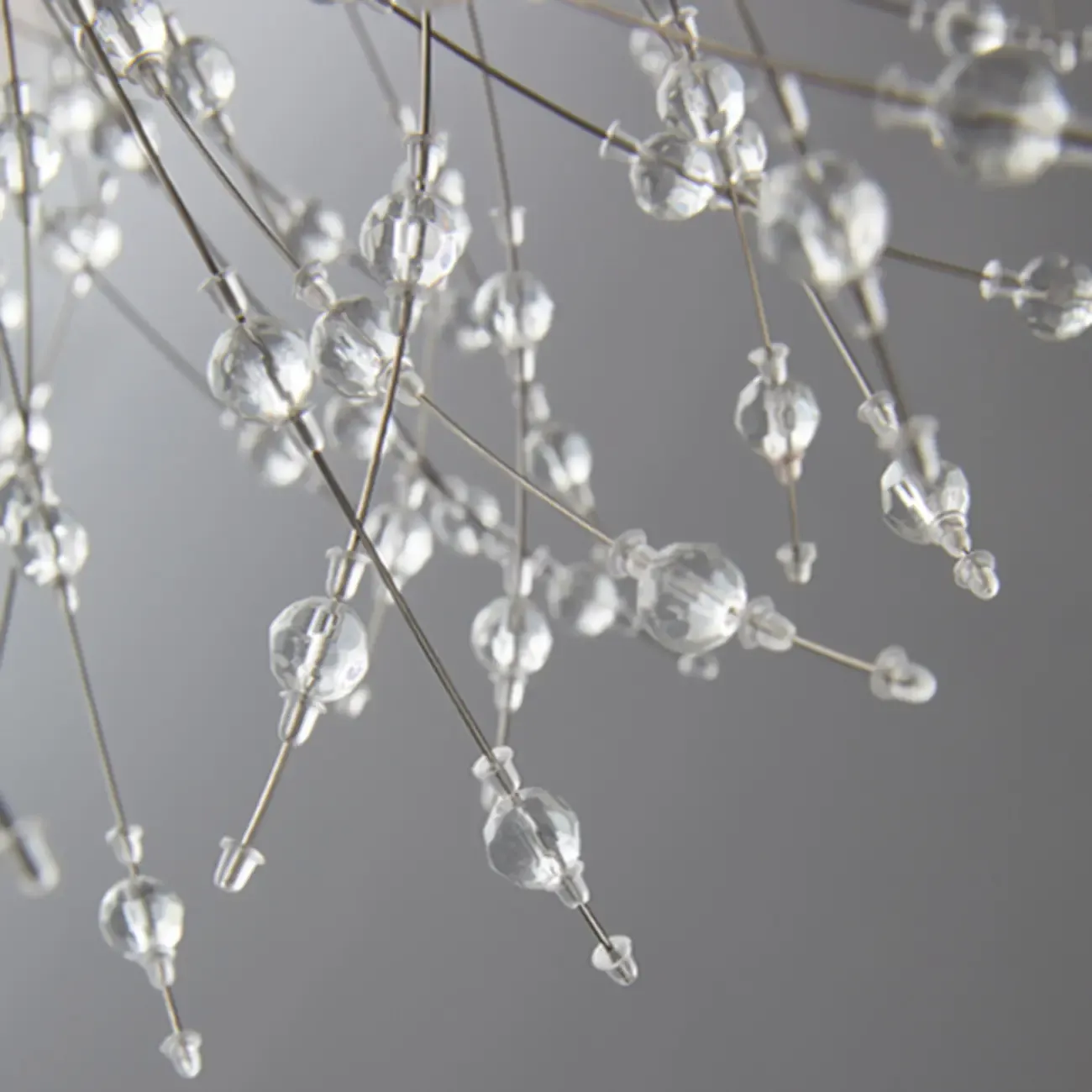 Modern Crystal Semi-Flush Ceiling Light for Living Room Image - 9