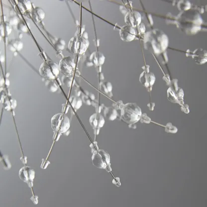 Modern Crystal Semi-Flush Ceiling Light for Living Room Image - 9