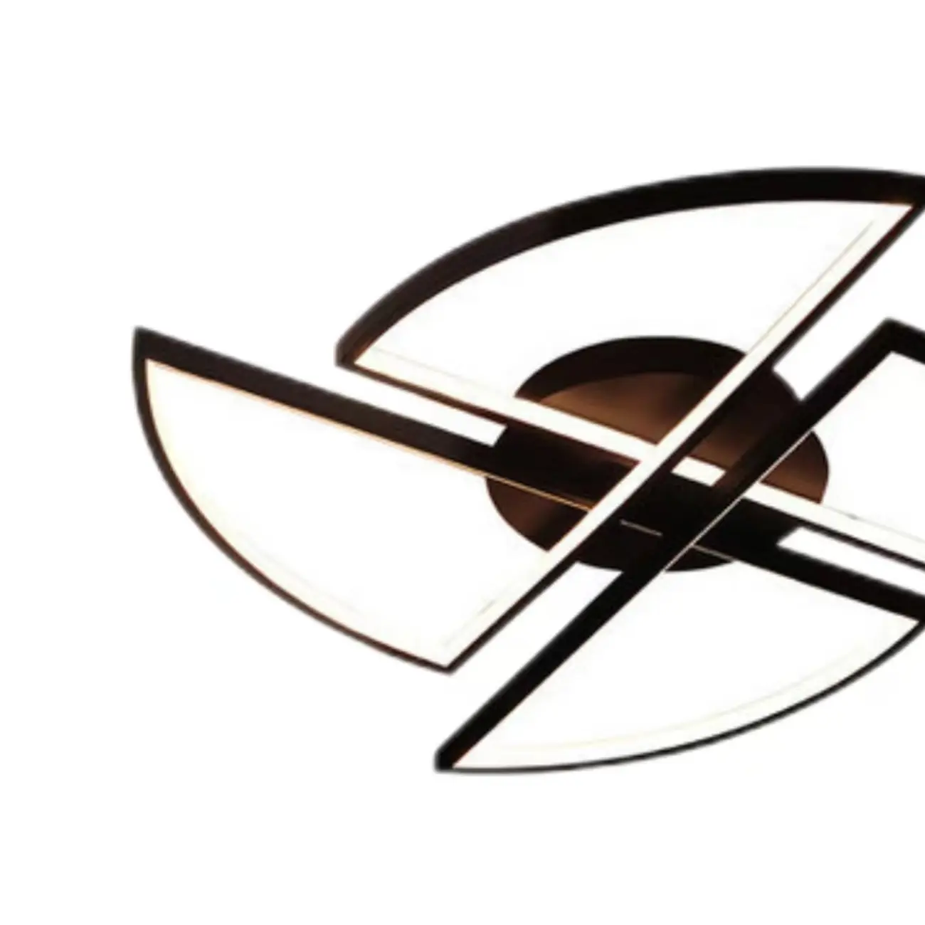 Black Linear Flush Mount LED Ceiling Light for Living Room Image - 6 | homeyfad