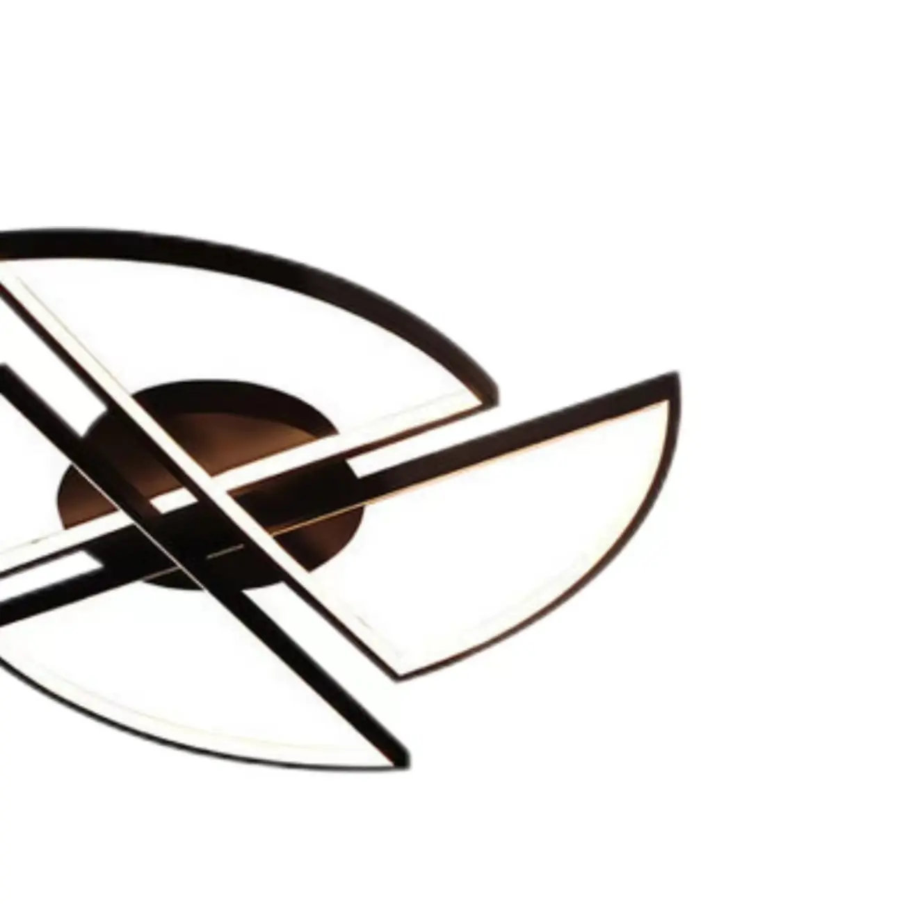 Black Linear Flush Mount LED Ceiling Light for Living Room Image - 7 | homeyfad