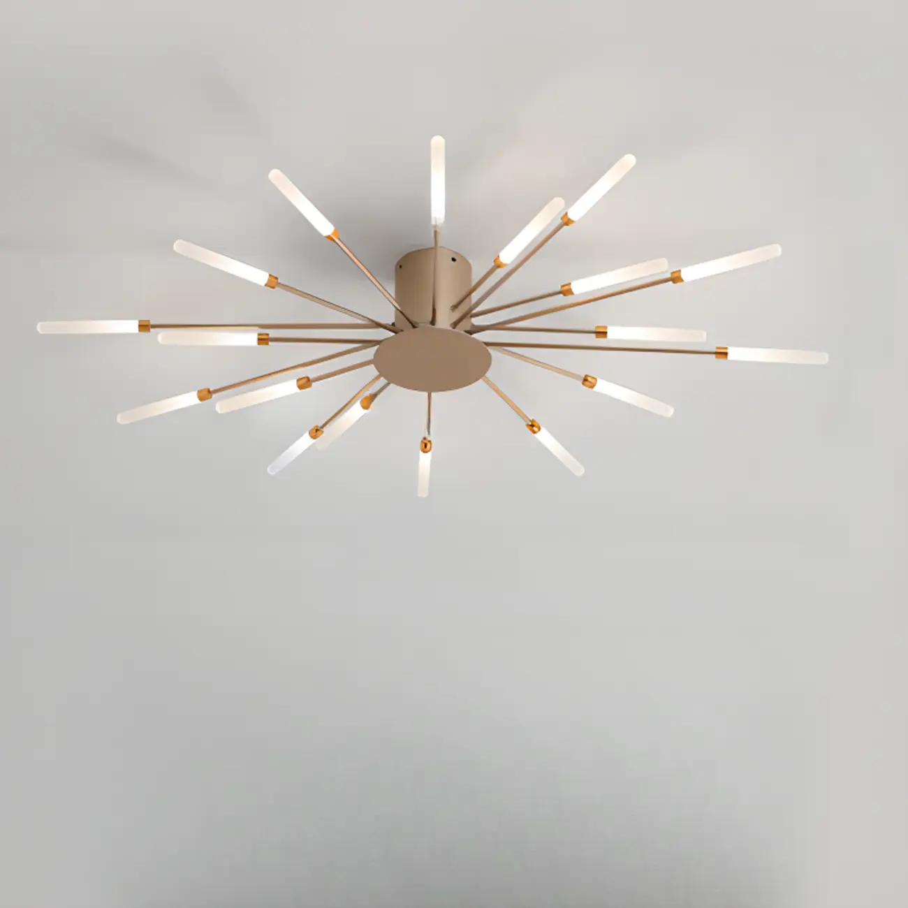 Contemporary Gold Sputnik Metal Semi Flush Ceiling Light Image - 5 | homeyfad