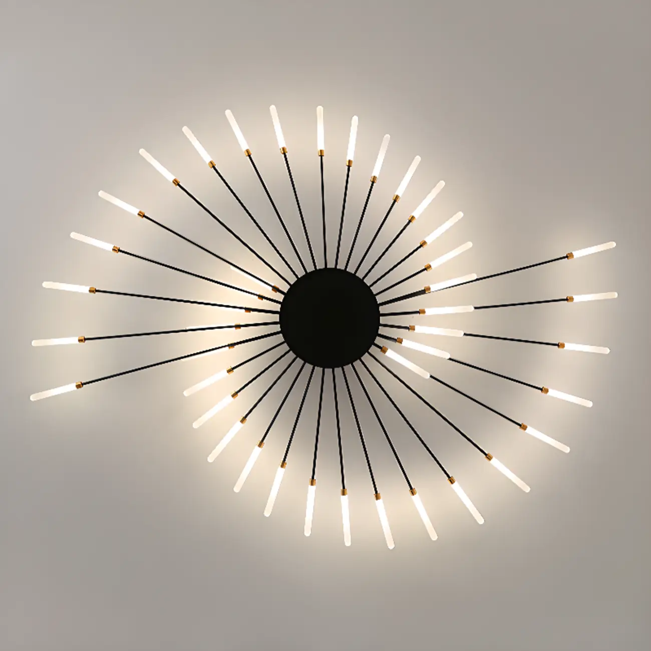 Contemporary Gold Sputnik Metal Semi Flush Ceiling Light Image - 9 | homeyfad