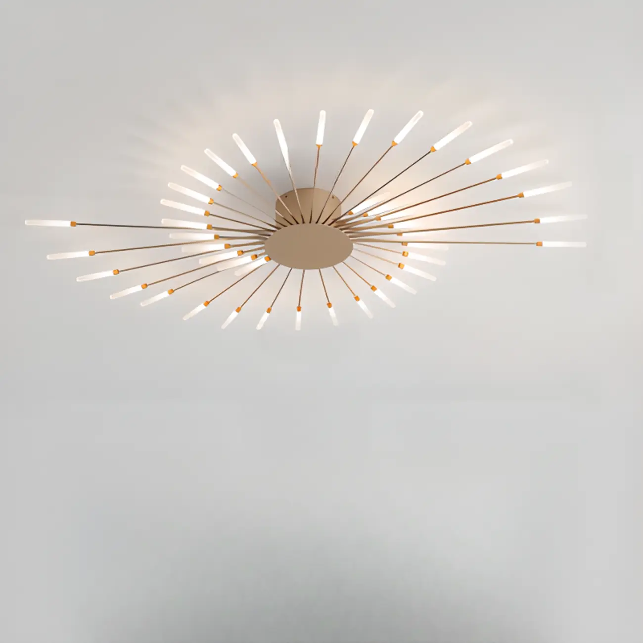 Contemporary Gold Sputnik Metal Semi Flush Ceiling Light Image - 10 | homeyfad