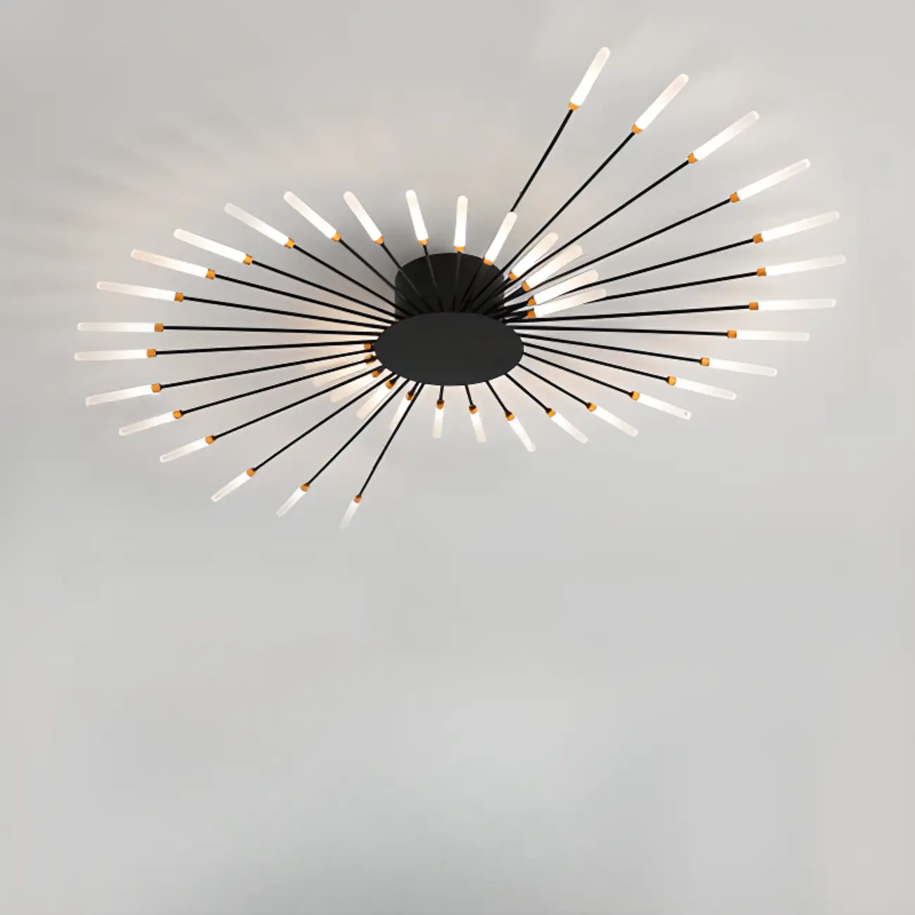 Contemporary Gold Sputnik Metal Semi Flush Ceiling Light Image - 11 | homeyfad