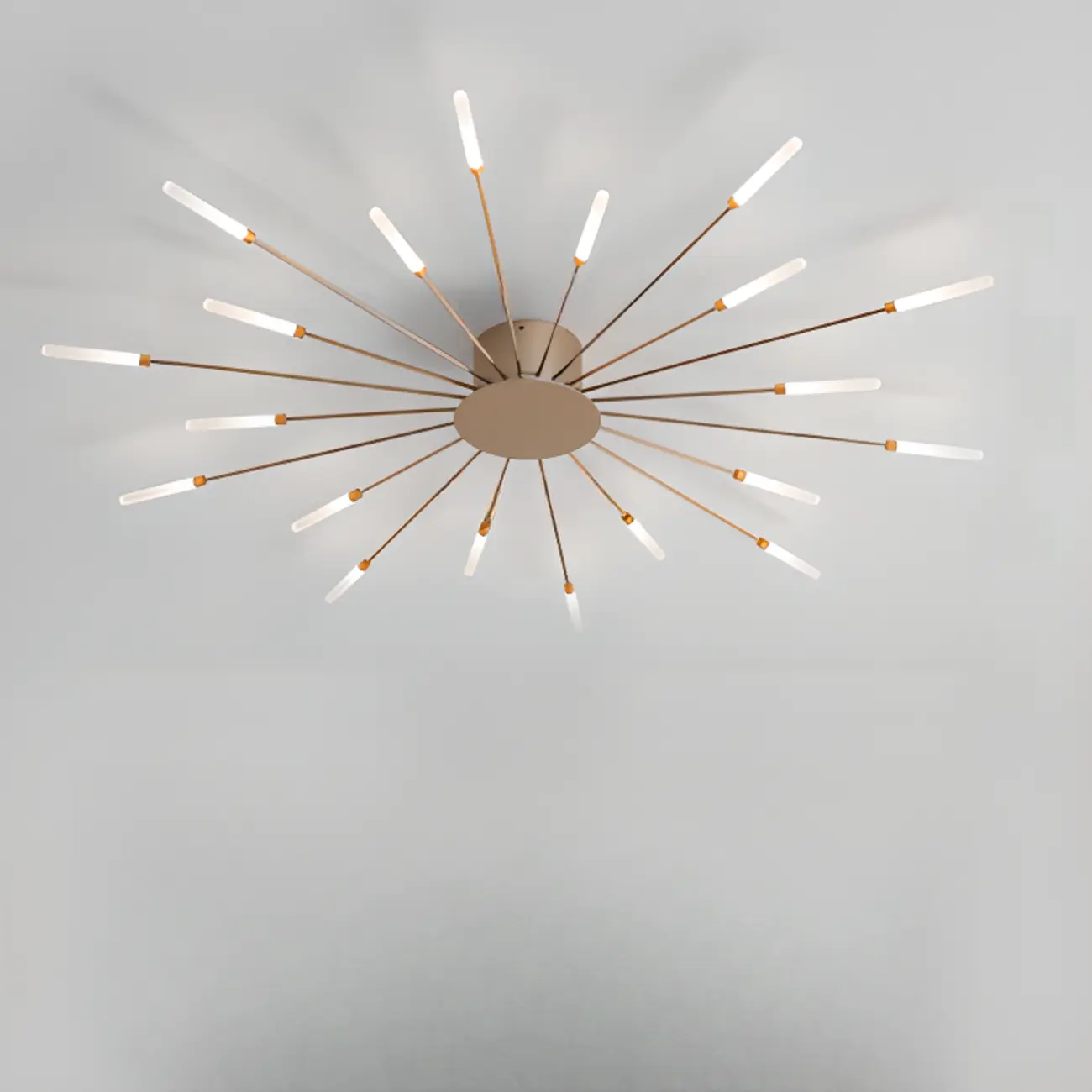Contemporary Gold Sputnik Metal Semi Flush Ceiling Light Image - 16 | homeyfad