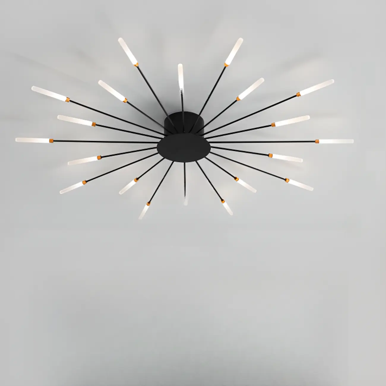 Contemporary Gold Sputnik Metal Semi Flush Ceiling Light Image - 17 | homeyfad