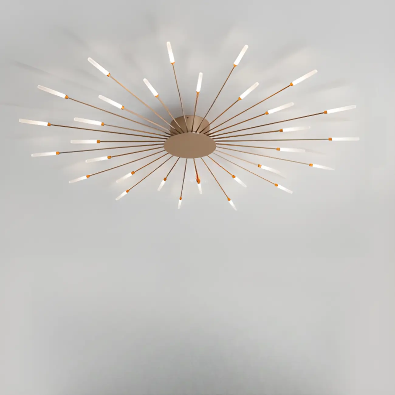 Contemporary Gold Sputnik Metal Semi Flush Ceiling Light Image - 18 | homeyfad