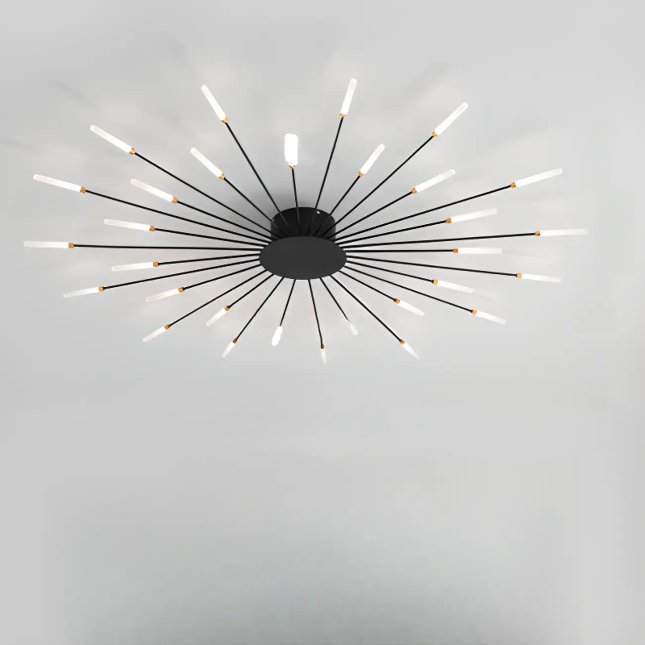 Contemporary Gold Sputnik Metal Semi Flush Ceiling Light Image - 19 | homeyfad