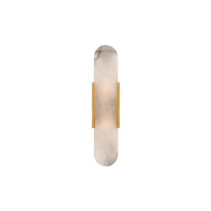 Modern Geometric Stone Wall Sconce with Bi-Pin Bulb Image - 9