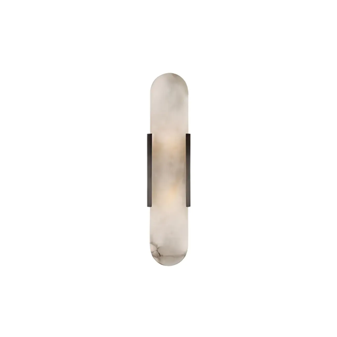 Modern Geometric Stone Wall Sconce with Bi-Pin Bulb Image - 11