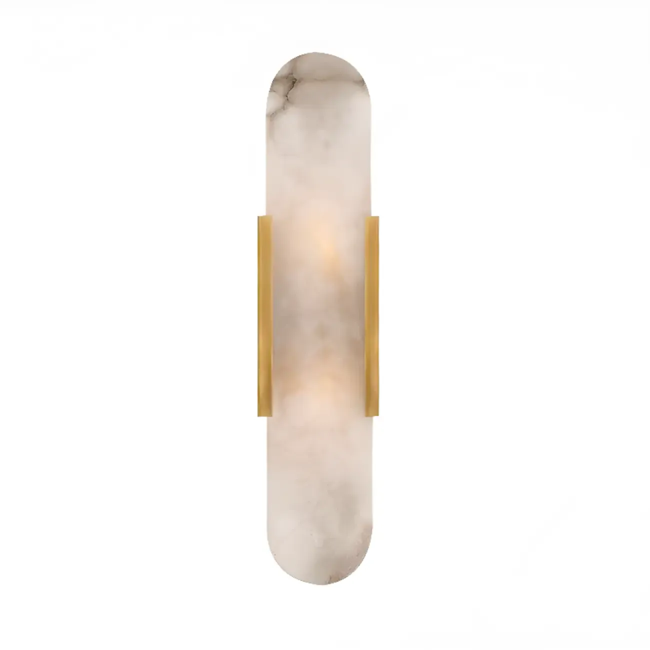 Modern Geometric Stone Wall Sconce with Bi-Pin Bulb Image - 12
