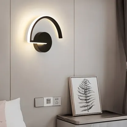 Modern Minimalist LED Wall Light with Arch Design Image - 1