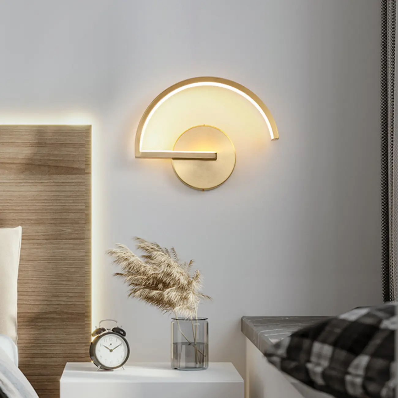 Modern Minimalist LED Wall Light with Arch Design Image - 3 | homeyfad