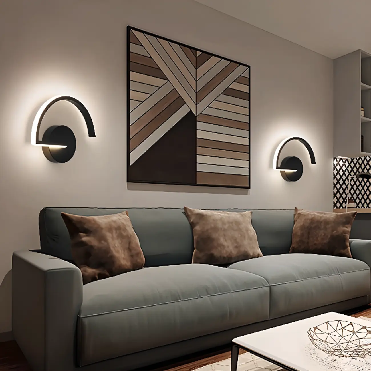 Modern Minimalist LED Wall Light with Arch Design Image - 5 | homeyfad