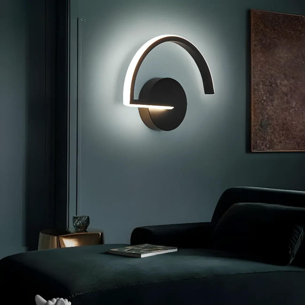 Modern Minimalist LED Wall Light with Arch Design Image - 4 | homeyfad