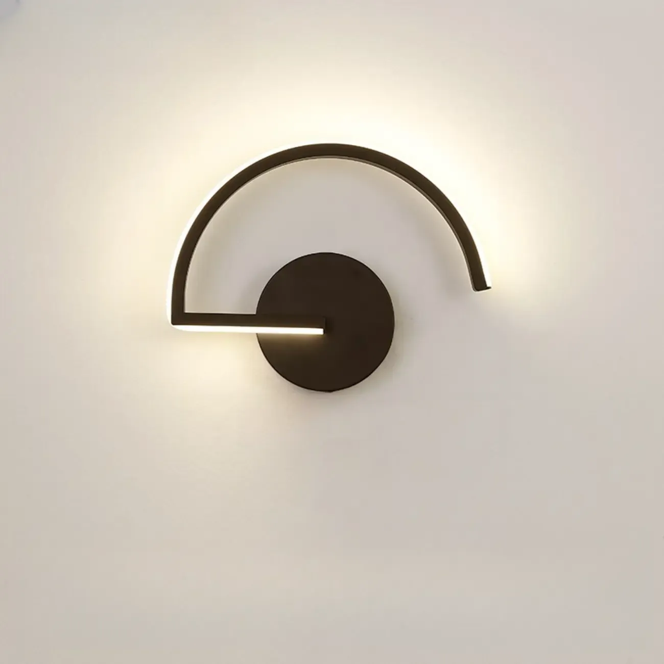 Modern Minimalist LED Wall Light with Arch Design Image - 2