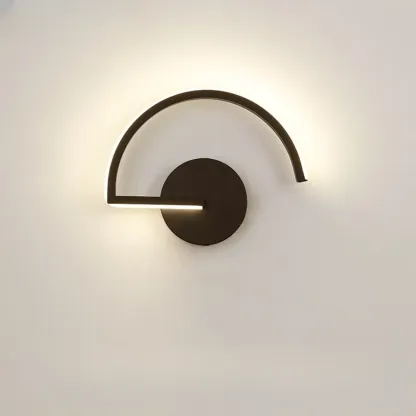 Modern Minimalist LED Wall Light with Arch Design Image - 2
