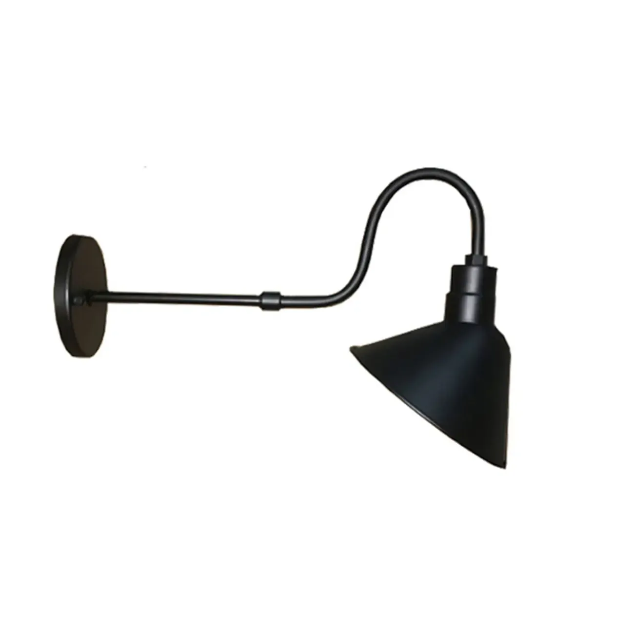 Rustic Iron Outdoor Wall Light with LED Adaptability Image - 5