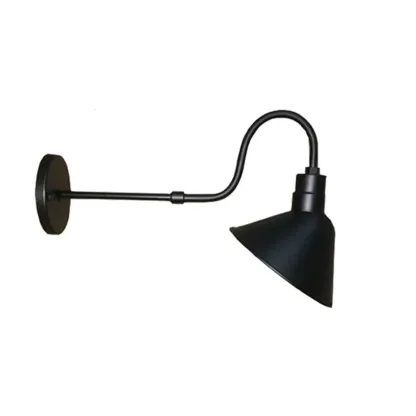 Rustic Iron Outdoor Wall Light with LED Adaptability Image - 5