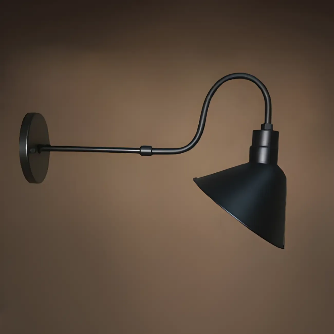 Rustic Iron Outdoor Wall Light with LED Adaptability Image - 8