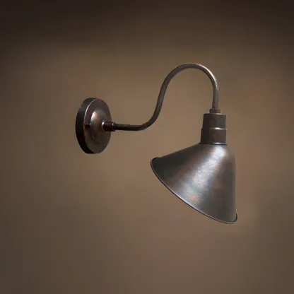 Rustic Iron Outdoor Wall Light with LED Adaptability Image - 9