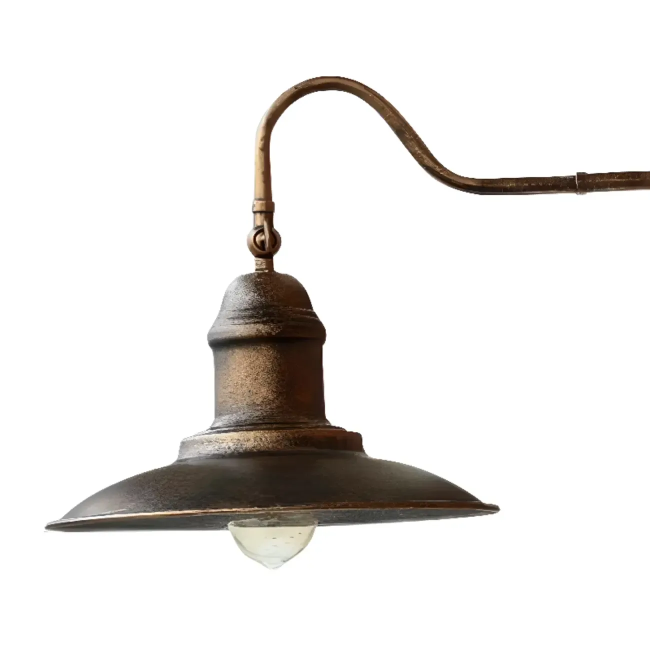 Rustic Iron Outdoor Wall Light with LED Adaptability Image - 13
