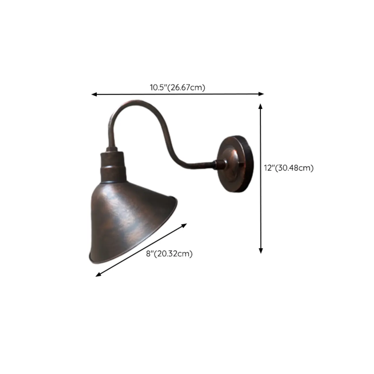 Rustic Iron Outdoor Wall Light with LED Adaptability Image - 15 | homeyfad