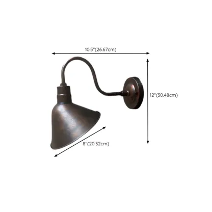 Rustic Iron Outdoor Wall Light with LED Adaptability Image - 15