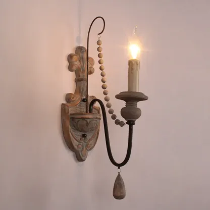 Vintage Candelabra Crystal Wall Sconce for Indoor Lighting Image - 4