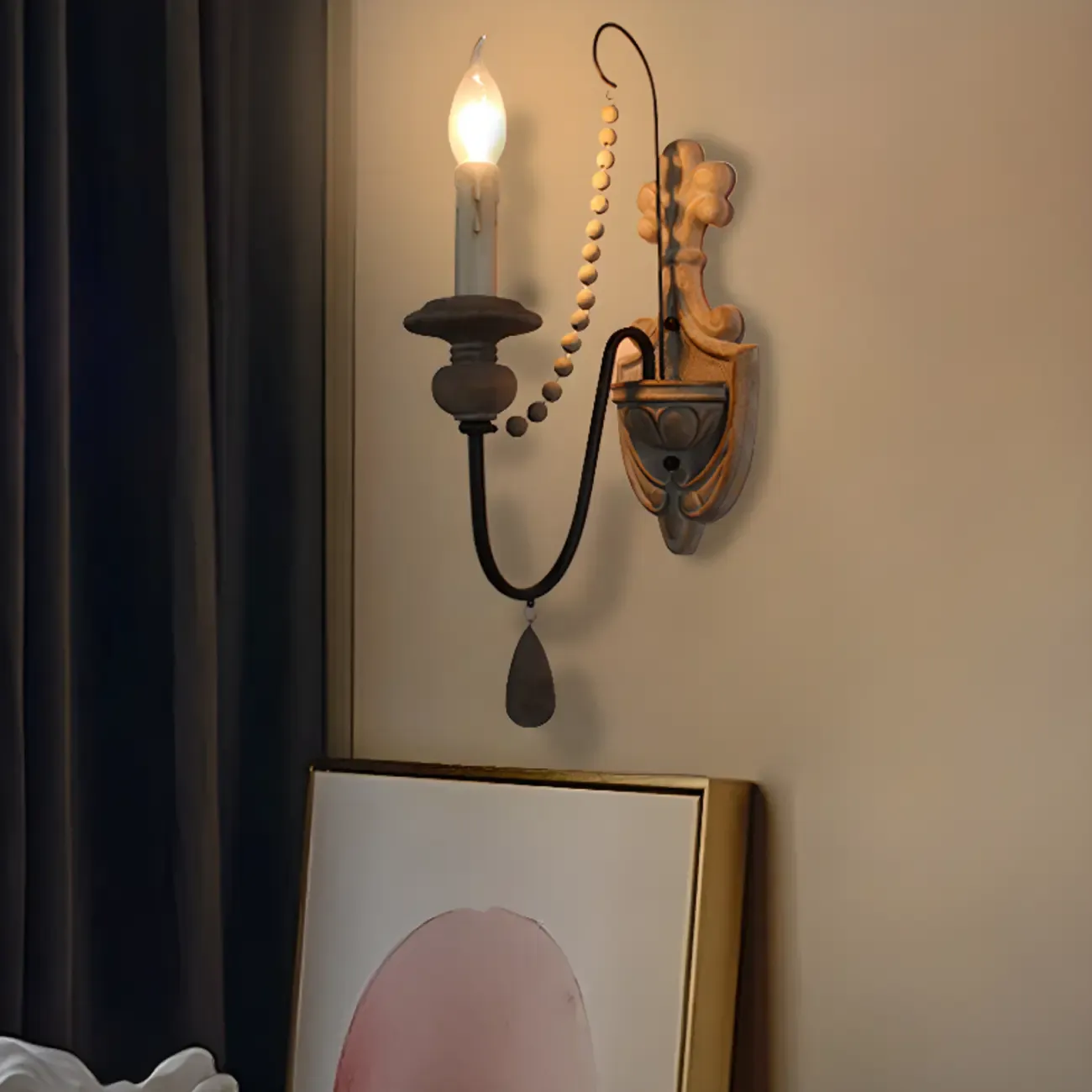 Vintage Candelabra Crystal Wall Sconce for Indoor Lighting Image - 6