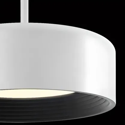 3-Light Dimmable LED Kitchen Island Light Metal Drum Minimalist Image - 8