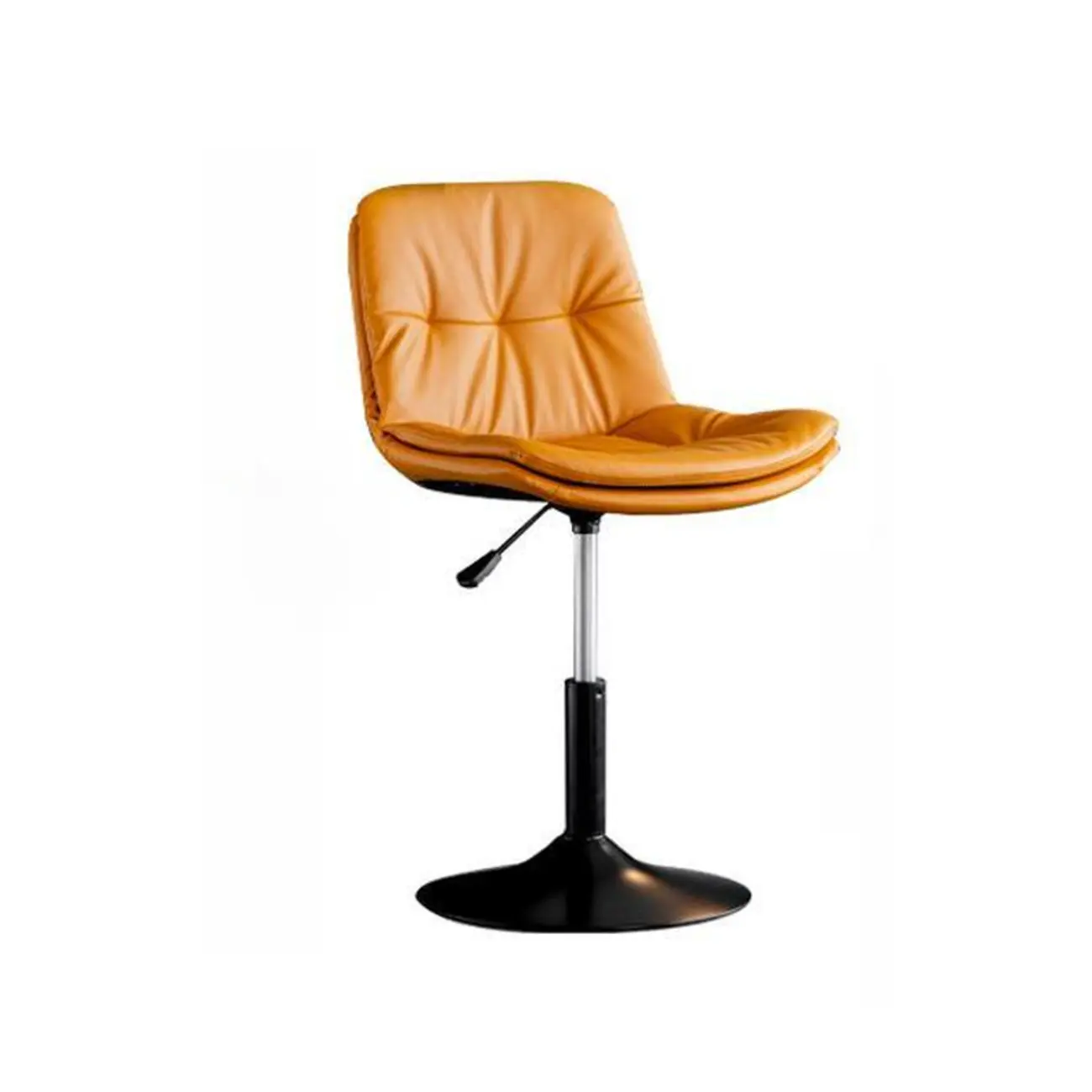 Stylish Faux Leather Button-tufted Rotating Bar Stools Image - 17 | homeyfad