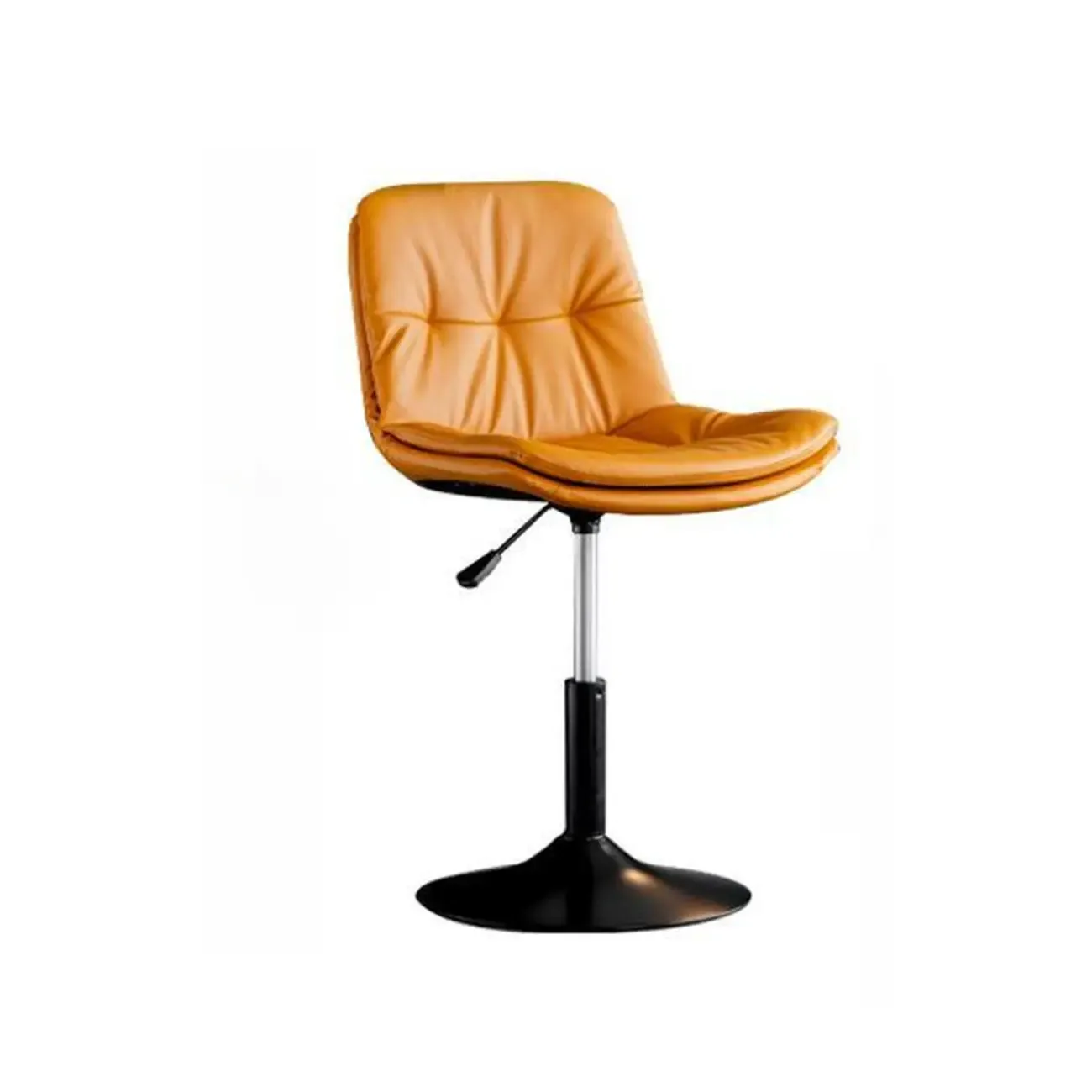Stylish Faux Leather Button-tufted Rotating Bar Stools Image - 17