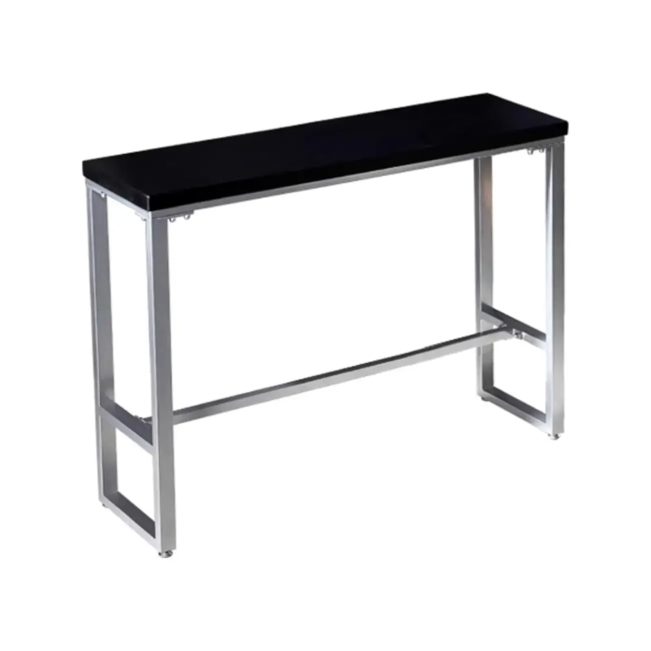 Old School Pine Coal Bistro Table with Foot Platform Image - 5