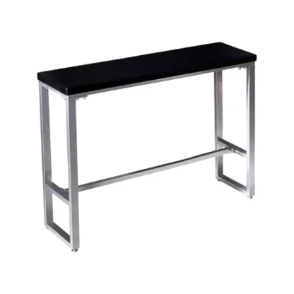 Old School Pine Coal Bistro Table with Foot Platform Image - 5