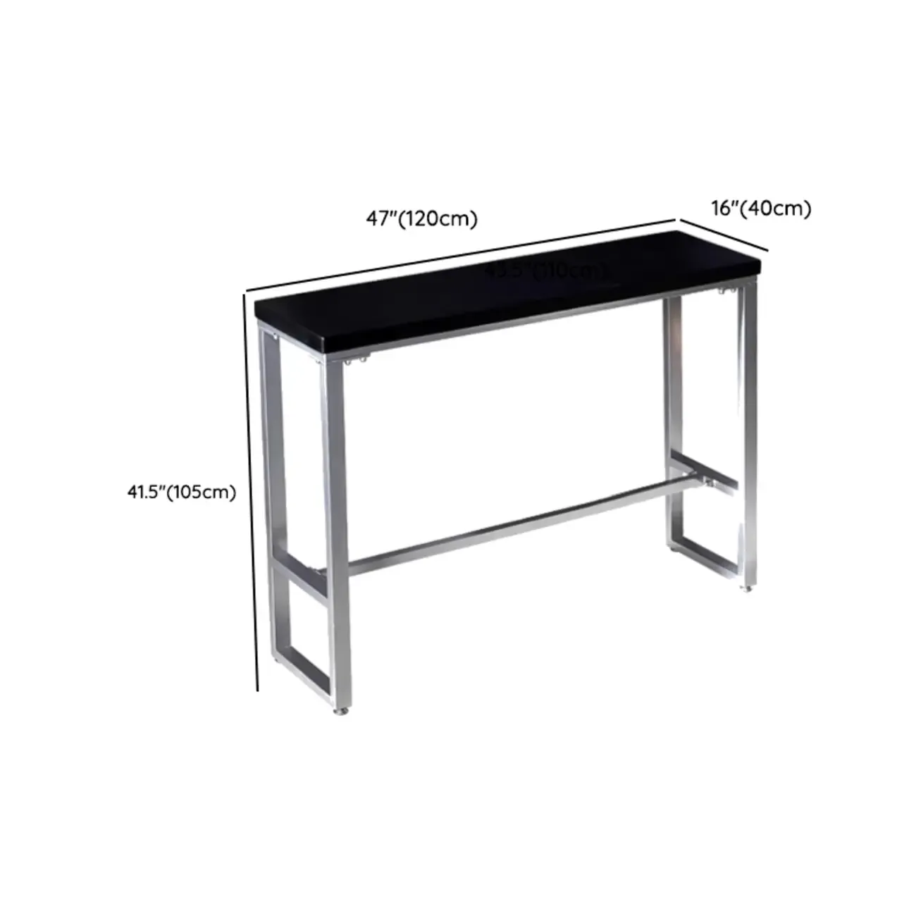 Old School Pine Coal Bistro Table with Foot Platform Image - 14