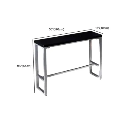 Old School Pine Coal Bistro Table with Foot Platform Image - 15