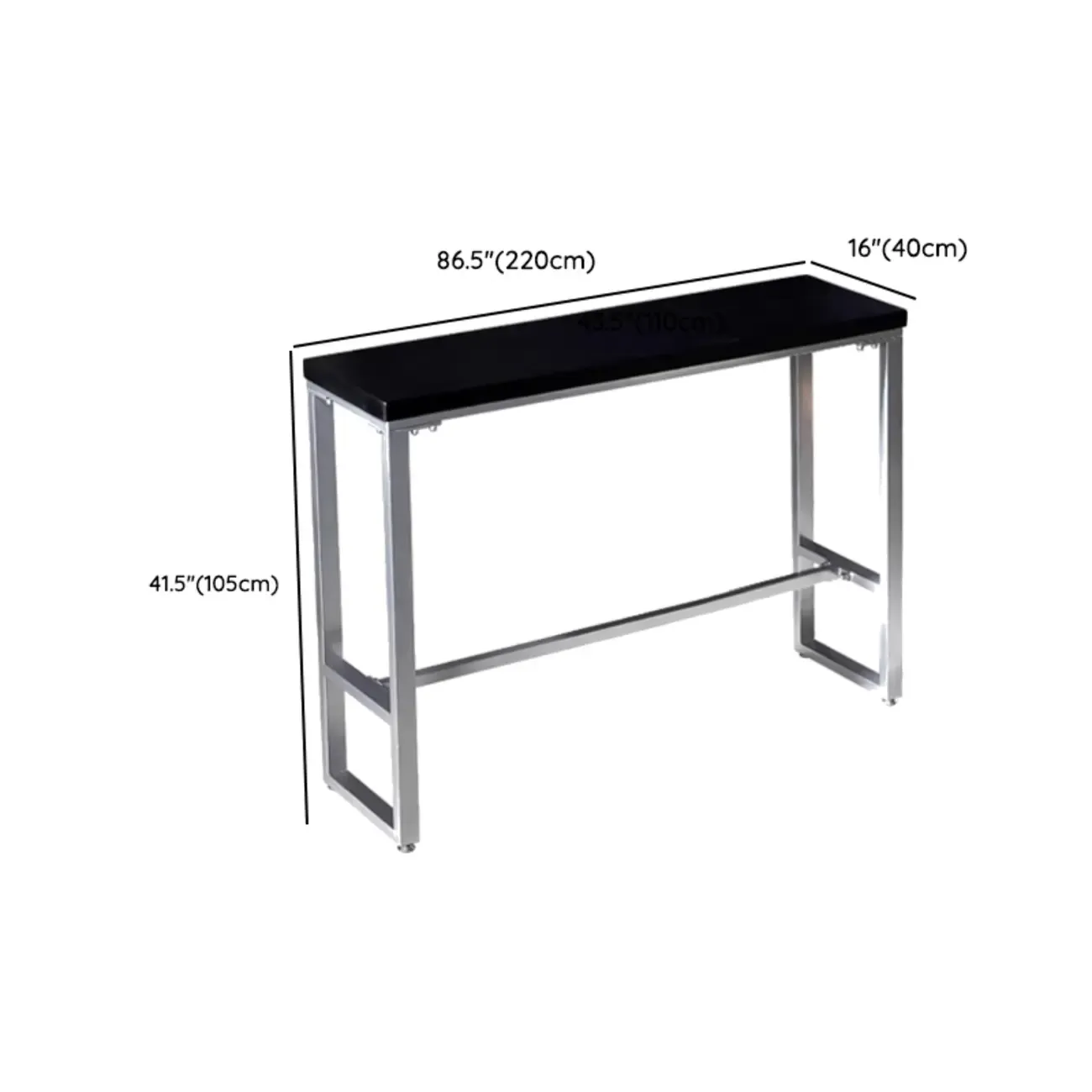 Old School Pine Coal Bistro Table with Foot Platform Image - 19