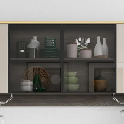 Glam Adjustable Wooden Dining Hutch China Cabinet Image - 8