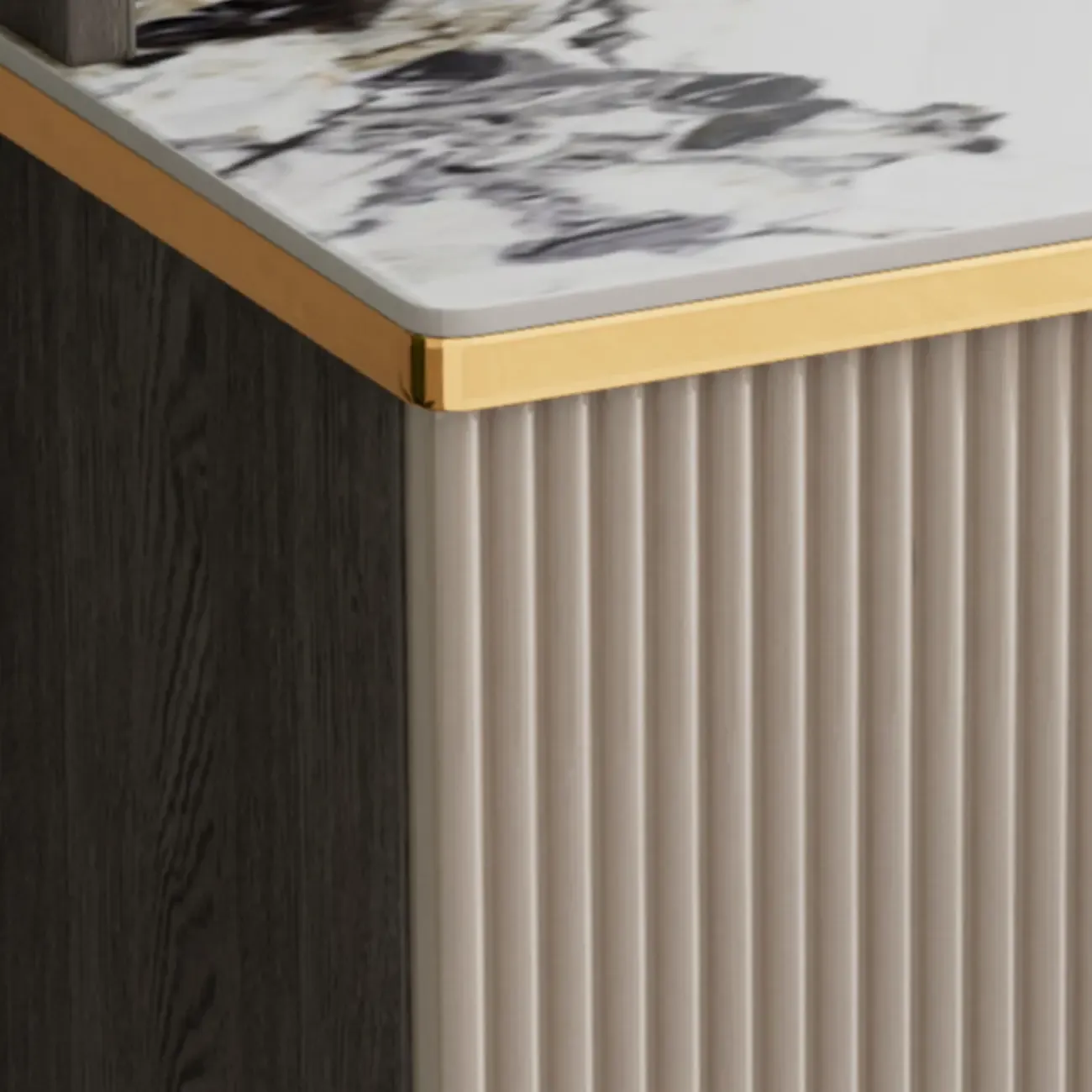 Glam Adjustable Wooden Dining Hutch China Cabinet Image - 11