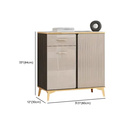 Glam Adjustable Wooden Dining Hutch China Cabinet Image - 15