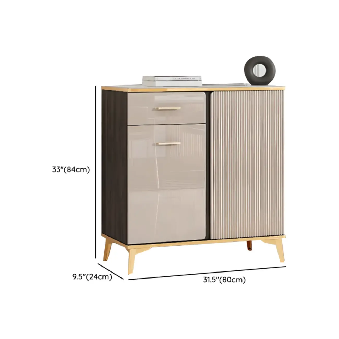 Glam Adjustable Wooden Dining Hutch China Cabinet Image - 22